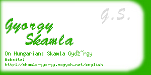 gyorgy skamla business card